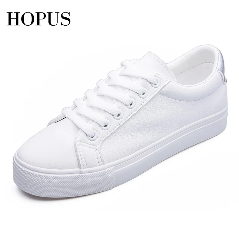 Fashion Shoes Women's Vulcanize Shoes Spring New Casual Classic Solid Color PU Leather Shoes Women Casual White Shoes Sneakers