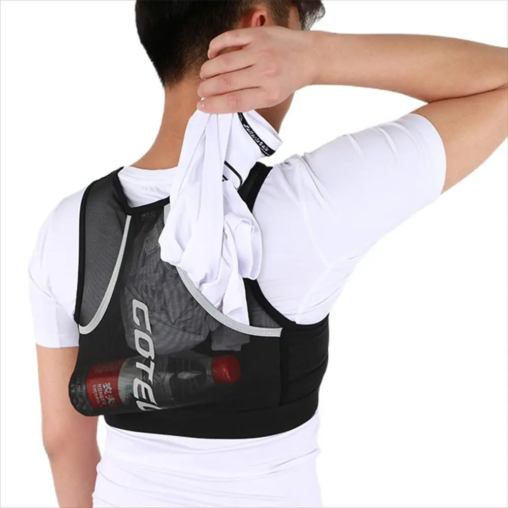 Chaqueta reflectante de gran capacidad para hombre y mujer, bolsa de almacenamiento para correr, mochila para correr, paquete de pecho, chaleco de Maratón