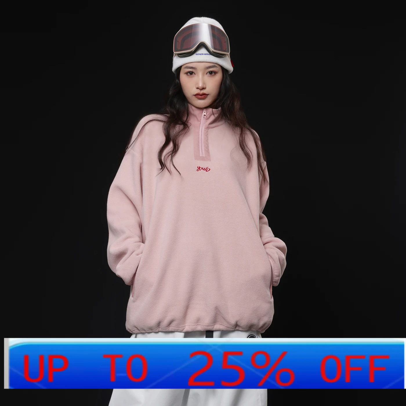 

LMM simple splicing ski jacket with lamb wool thermal veneer niche sweater