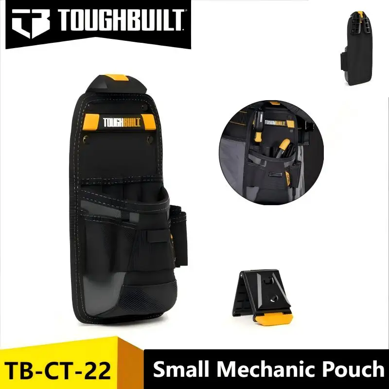 

TOUGHBUILT TB-CT-22 Technician's Bag - Small Mechanic Pouch, Tool Belt Organizer, Accessory Storage