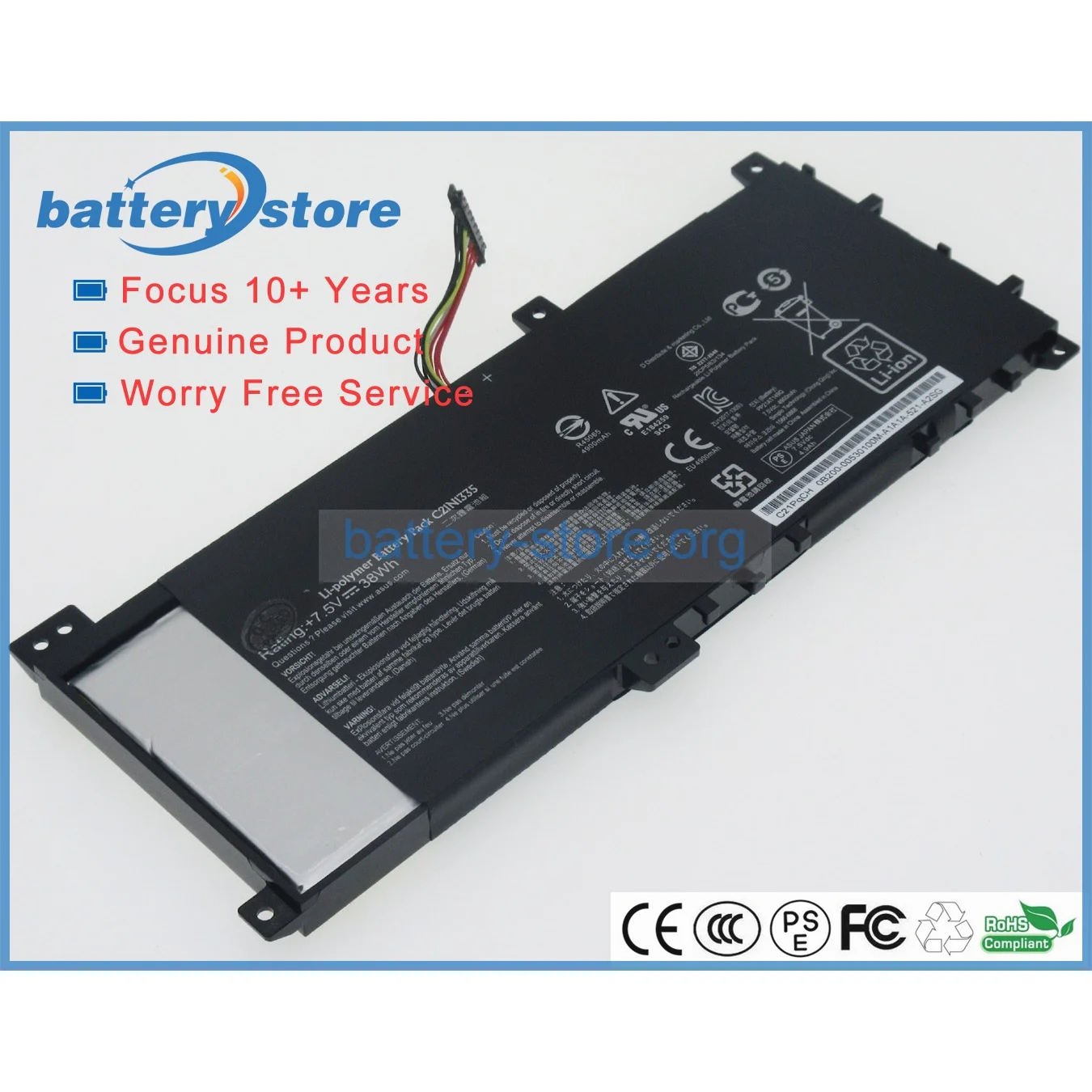 Genuine laptop batteries for S451LN-CA009H,c21n1335,0B200-00530100,S451LN-CA032H,S451LN-CA021H,S451LN-CA036H,0B200-00530200,7.5V