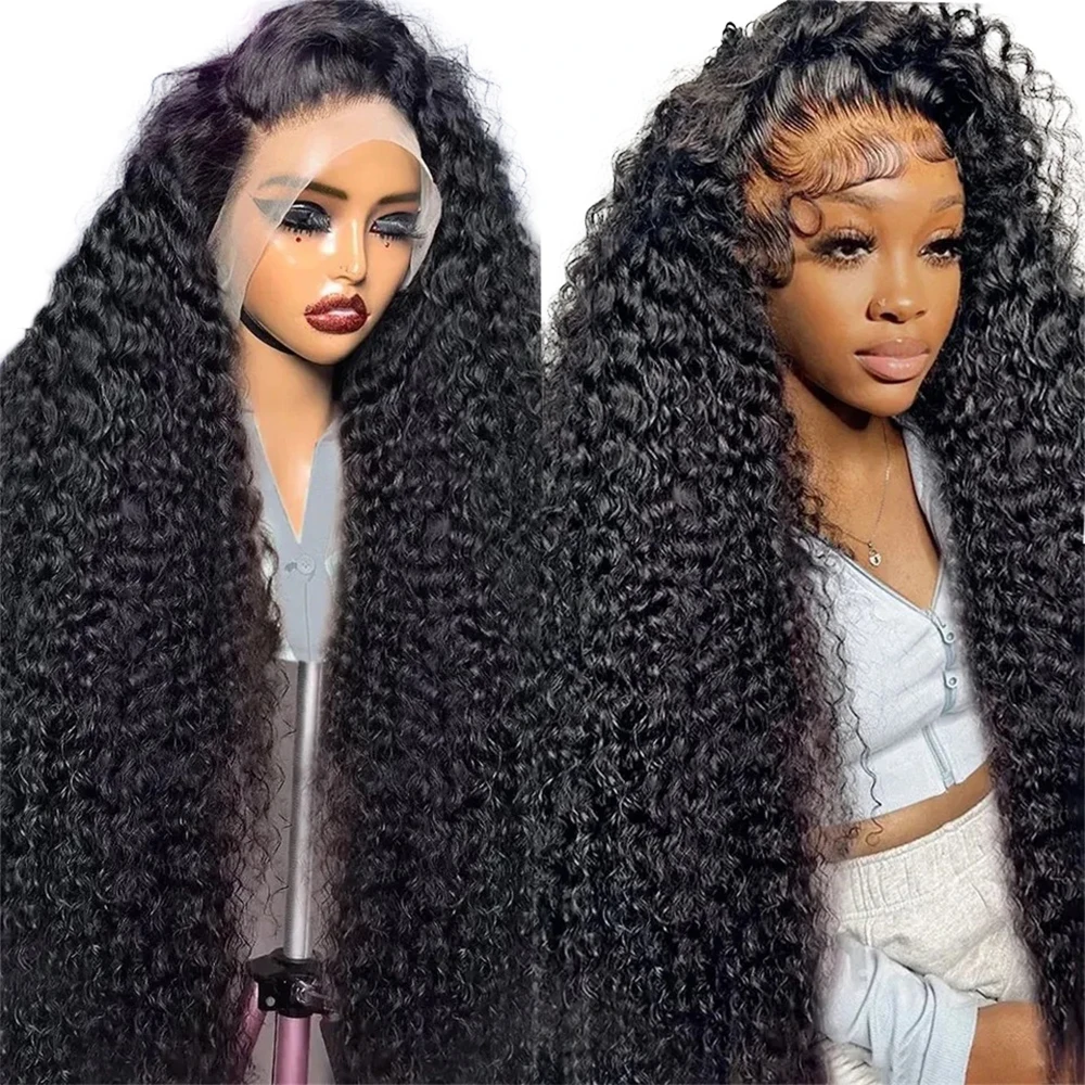 30 36 Inch Deep Wave Lace Wig Brazilian 13x4 13x6  Transparent Lace Frontal Human Hair Wigs For Black Women Wigs Hair