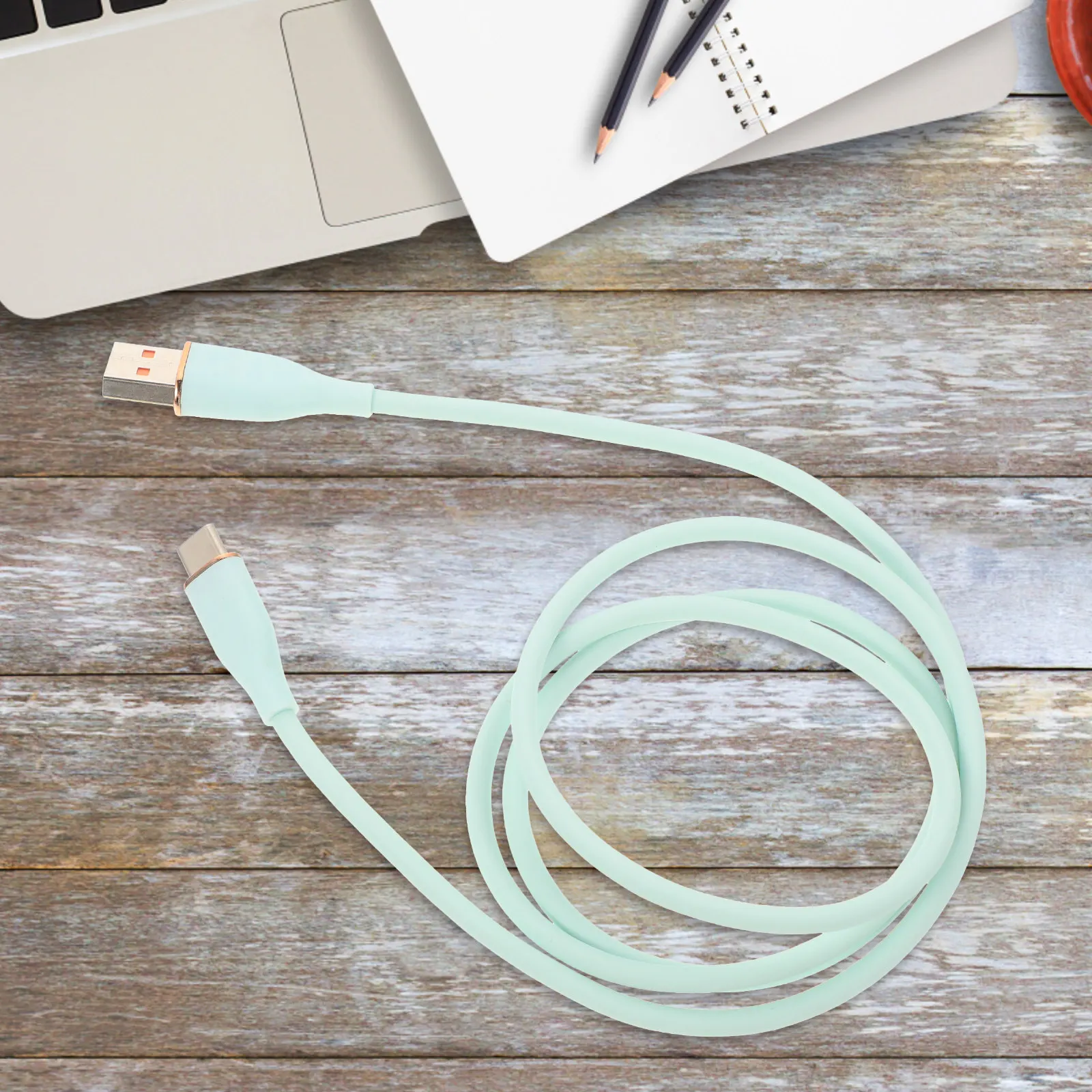 Liquid Silicone Type-C USB Charging Cable Fast Charging Bend Resistant Dirt Proof Portable Data Cable for
