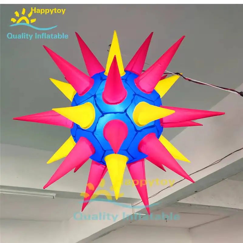 

Украшение ночного клуба, надувные воздушные шары, коммерческое надувное освещение, украшения, звезды, колючие надувные подвесные светодиодные украшения