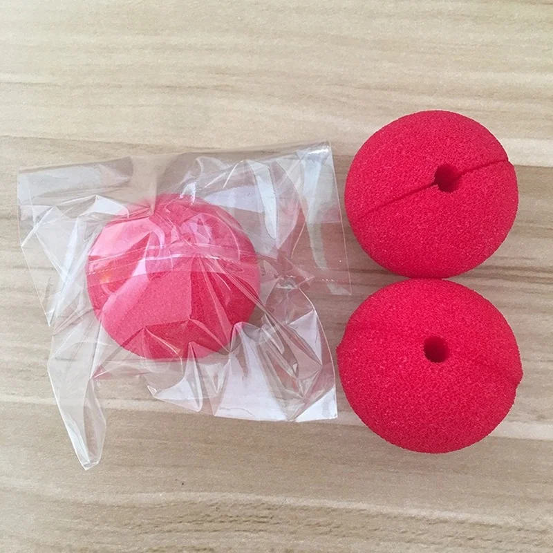 10pcs Red Sponge Clown Nose Cosplay Props Party Funny Stage Performance Props Festival Make Up Clown Nose Supplies Magic Circus