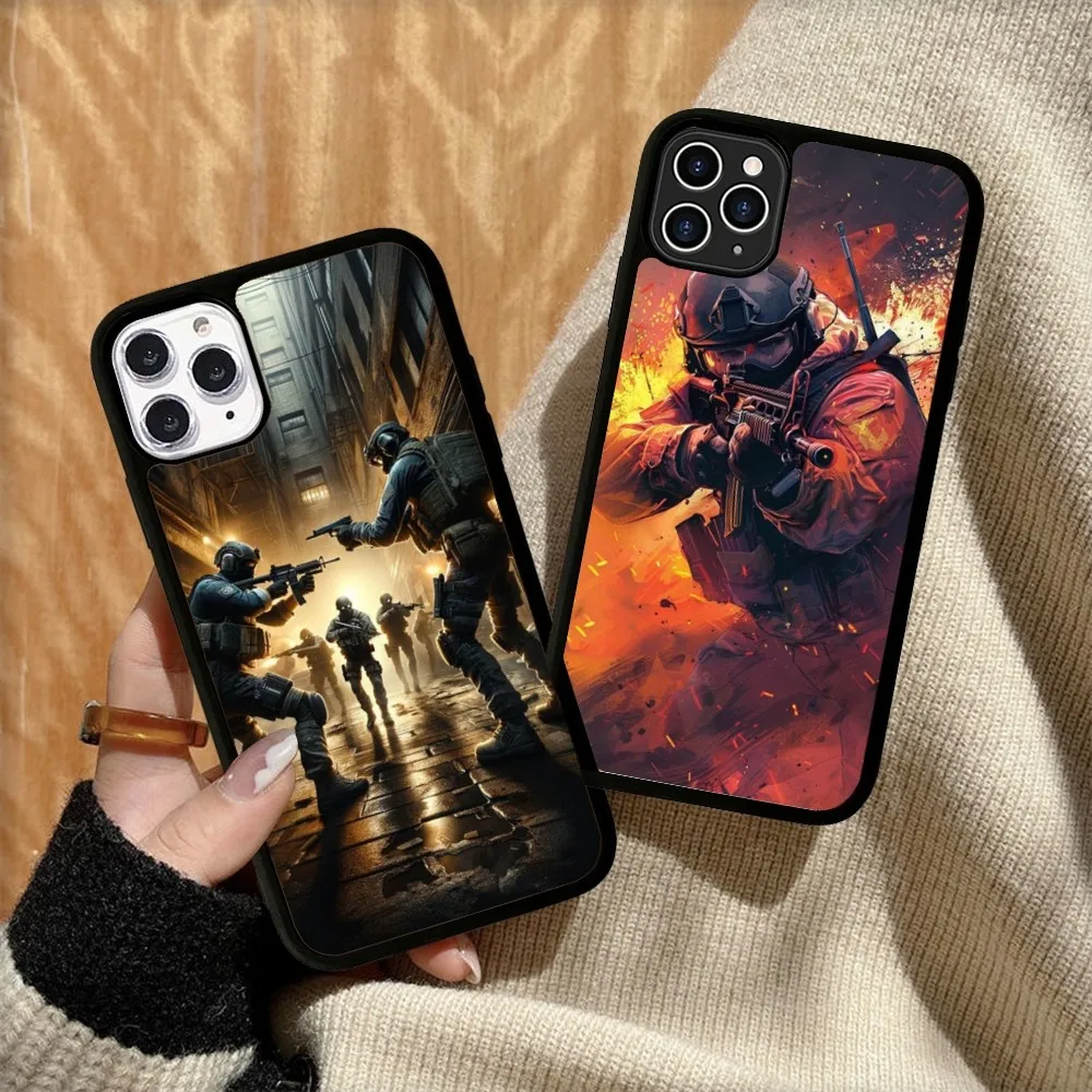 

C-Counter-Strike CS Game Phone Case Silicone PC+TPU For For IPhone 11 12 13 14 15 16 Plus Pro Max Cover