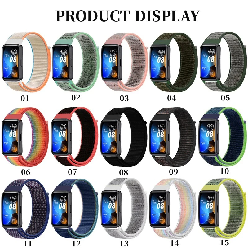 Strap for Huawei Band 8 9 7 Band Accessories Nylon Loop Smart Watch Replacement Belt Wristband Sport Bracelet Band 7 Bracelet