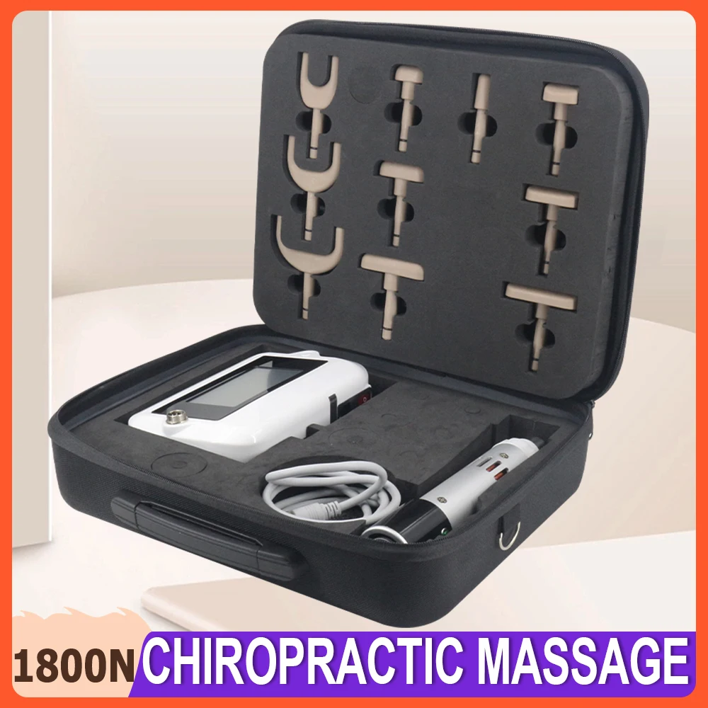 Electric Correction Gun 1800N Chiropractic Adjusting Instrument Spine Adjustable Intensity 2025 Back Therapy Massager 8Languages