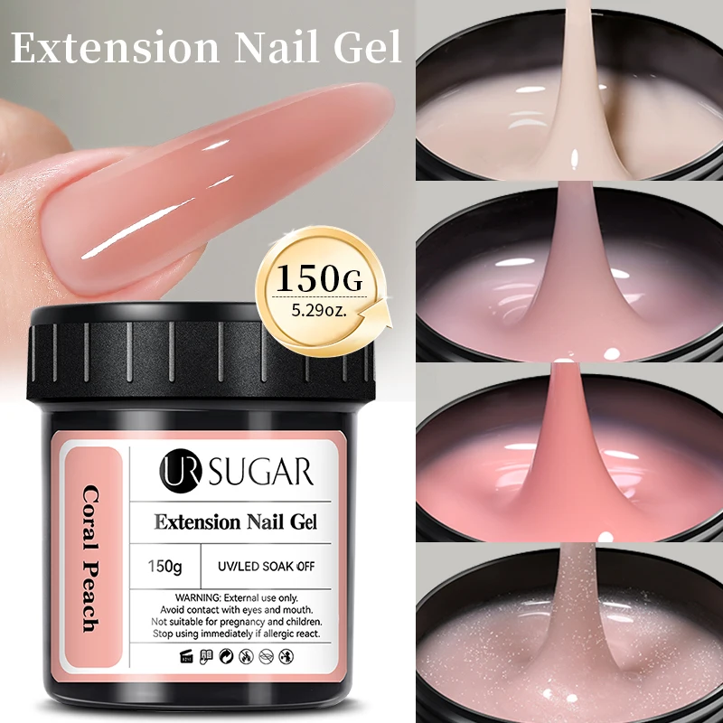 UR Sugar 150g Gel de Extensión Rápida para Uñas, Gel Constructor UV LED, Gel Acrílico para Uñas Francesas, Arte de Uñas Semipermanente, Gel de Barniz Removible