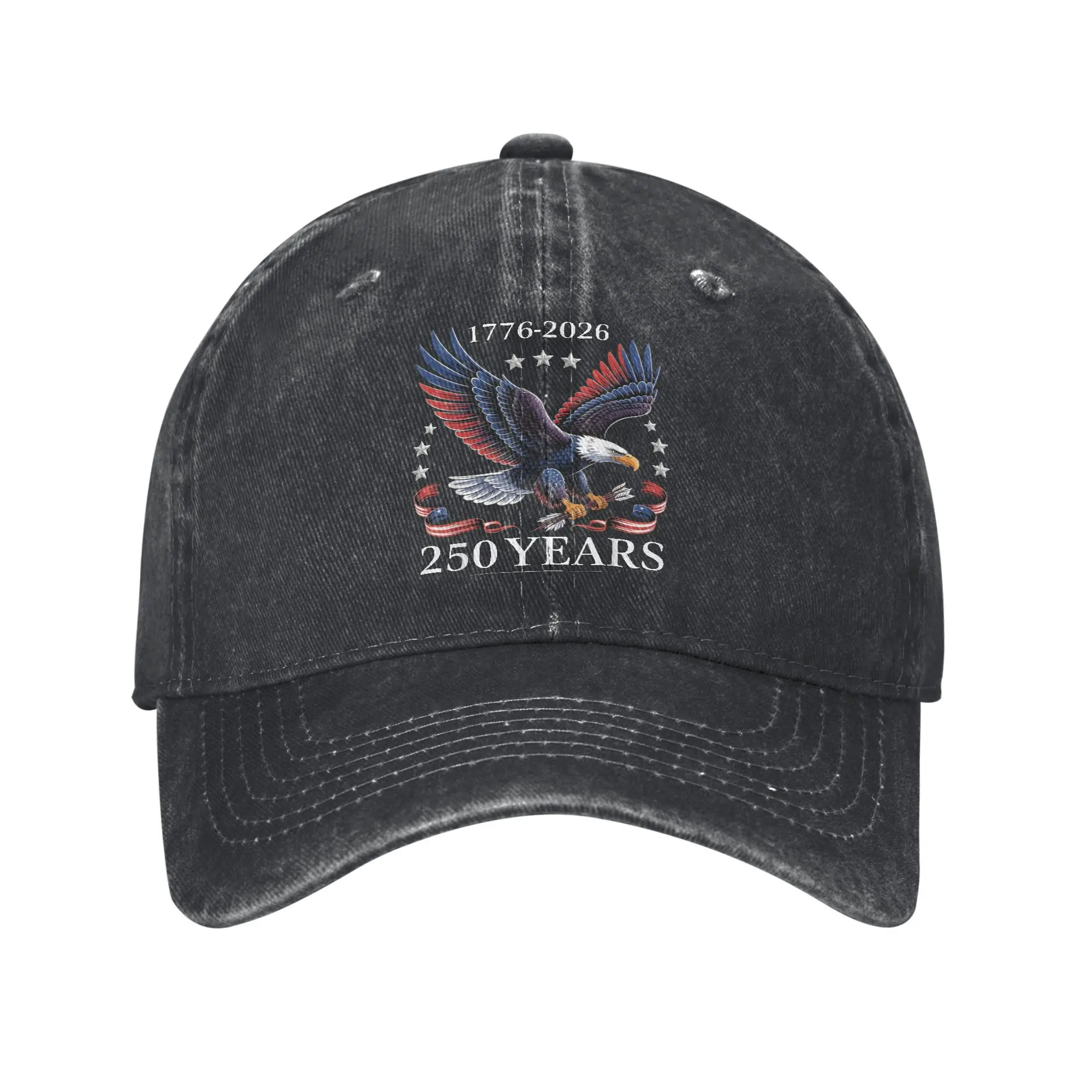Eagle Flag 250 Years 1776-2026 250th Birthday 4th of July  Washed Baseball Cap Sun Trucker Hat Summer Women Men Baseball Caps