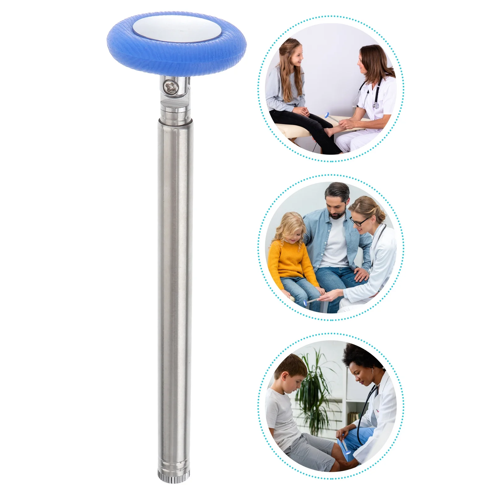 Medical Reflex Hammer Zinc Alloy Round Head Perfect for Diagnosis Testing Neurological Percussion Muscle Stretch Reflex Exam