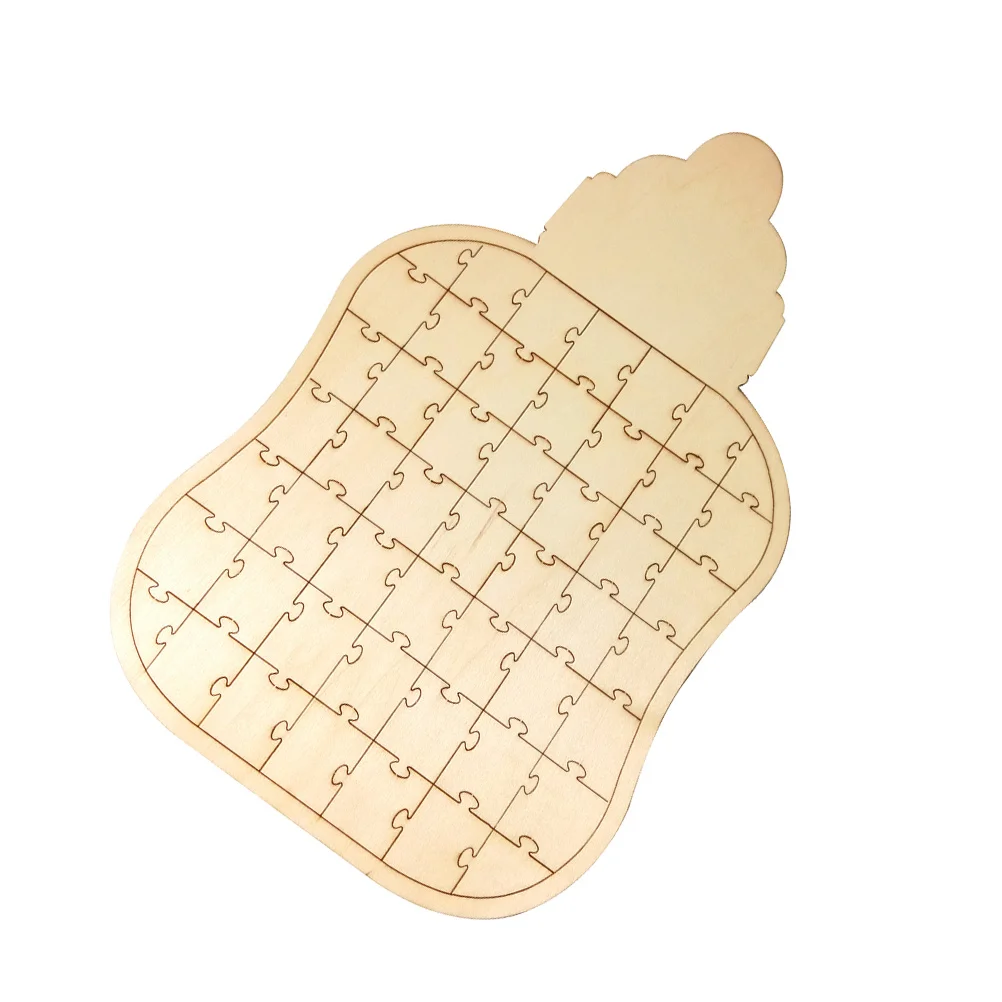 

Creative Wooden Wedding Guestbook Milk Bottle Shape Vintage Personalised Visitors Memory Book Wooden Guestbook