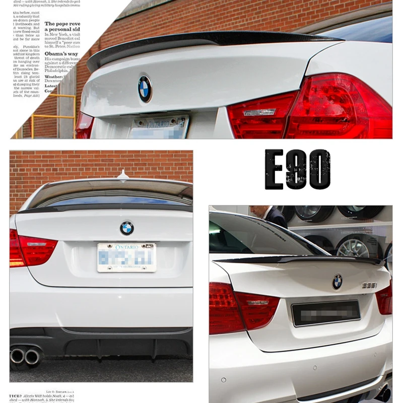 For BMW E90 spoiler E90 & E90 M3 carbon fiber rear trunk spoiler 318i 320i 325i 330i 2005-2011 E90 sedan rear wing