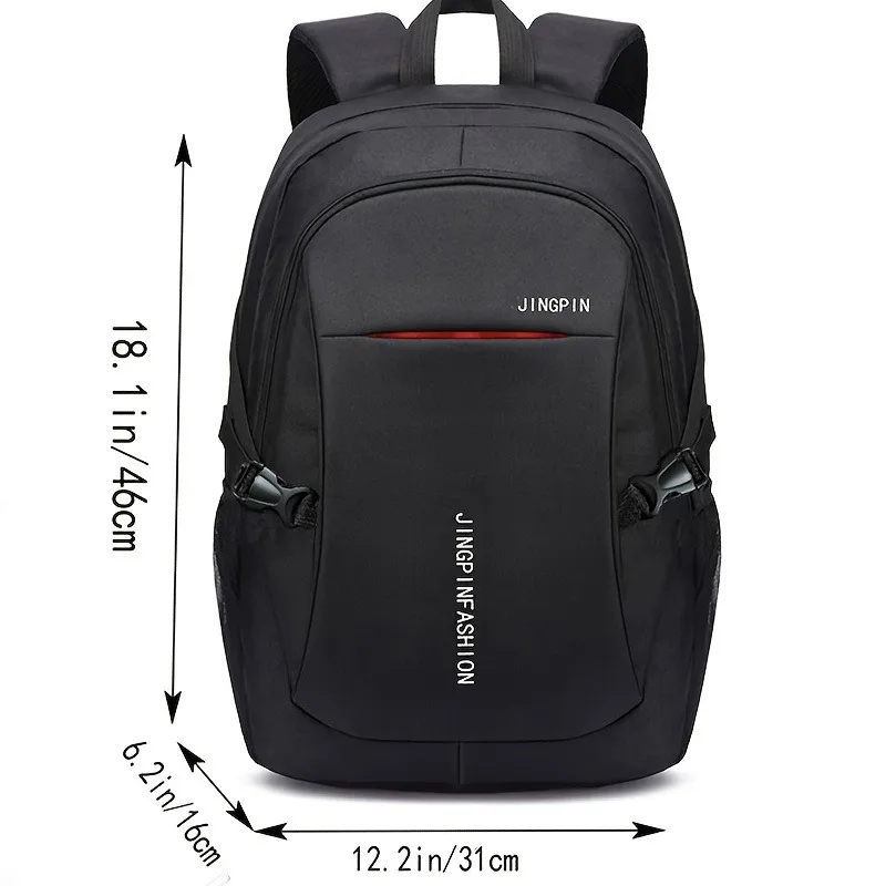 Mochila de nailon de moda para hombre: gran capacidad, mochila informal, adecuada para la escuela y los viajes, con compartimento para computadora portátil