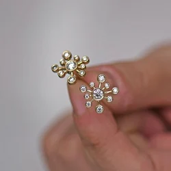 Huitan Chic Irregularly Earrings Girls Ear Piercing Accessories Simple Stylish Everyday Women Earrings Fancy Gift Trendy Jewelry