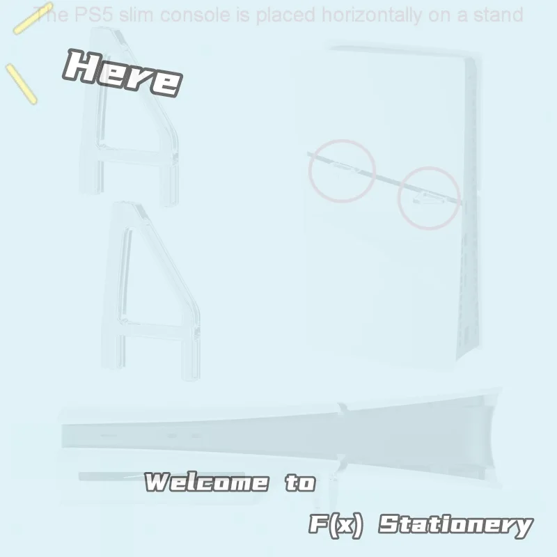 

1Pair Anti-Slip Horizontal Stand Bracket For PS5 Slim/Pro Digital Or Disc Edition Durable Plastic Transparent Stand Accessories