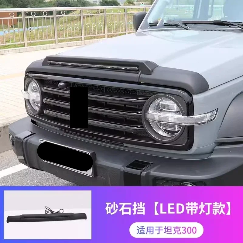 Body Kit for Tank 300 convert Through lamp Front Bonnet Hood Stone Sand Block Deflector Protection Auto Accessories