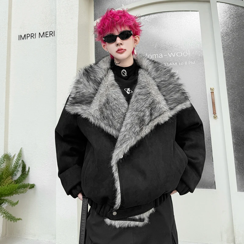 LUZHEN 2025 зимнее новое утолщенное теплое стеганое пальто с подкладкой из искусственного меха, мужская стильная красивая уличная куртка-парка, мужская одежда JY5330