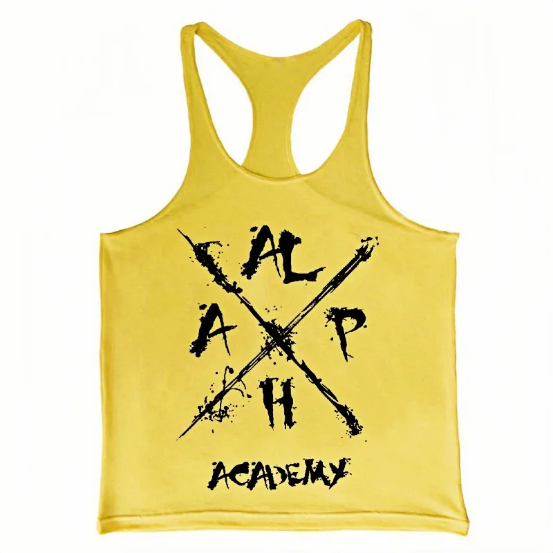 

Men's Breathable Racerback Tank - Quick-Dry Cotton Gym Vest Slim Fit for Workout Bodybuilding Daily Fitness Training