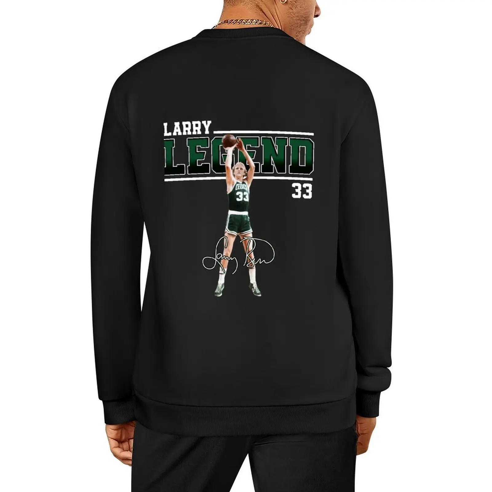 

Larry Bird Legend Basketball Signature Vintage Retro 80s 90s Bootleg Rap Style Pullover blouse korean clothes hoody
