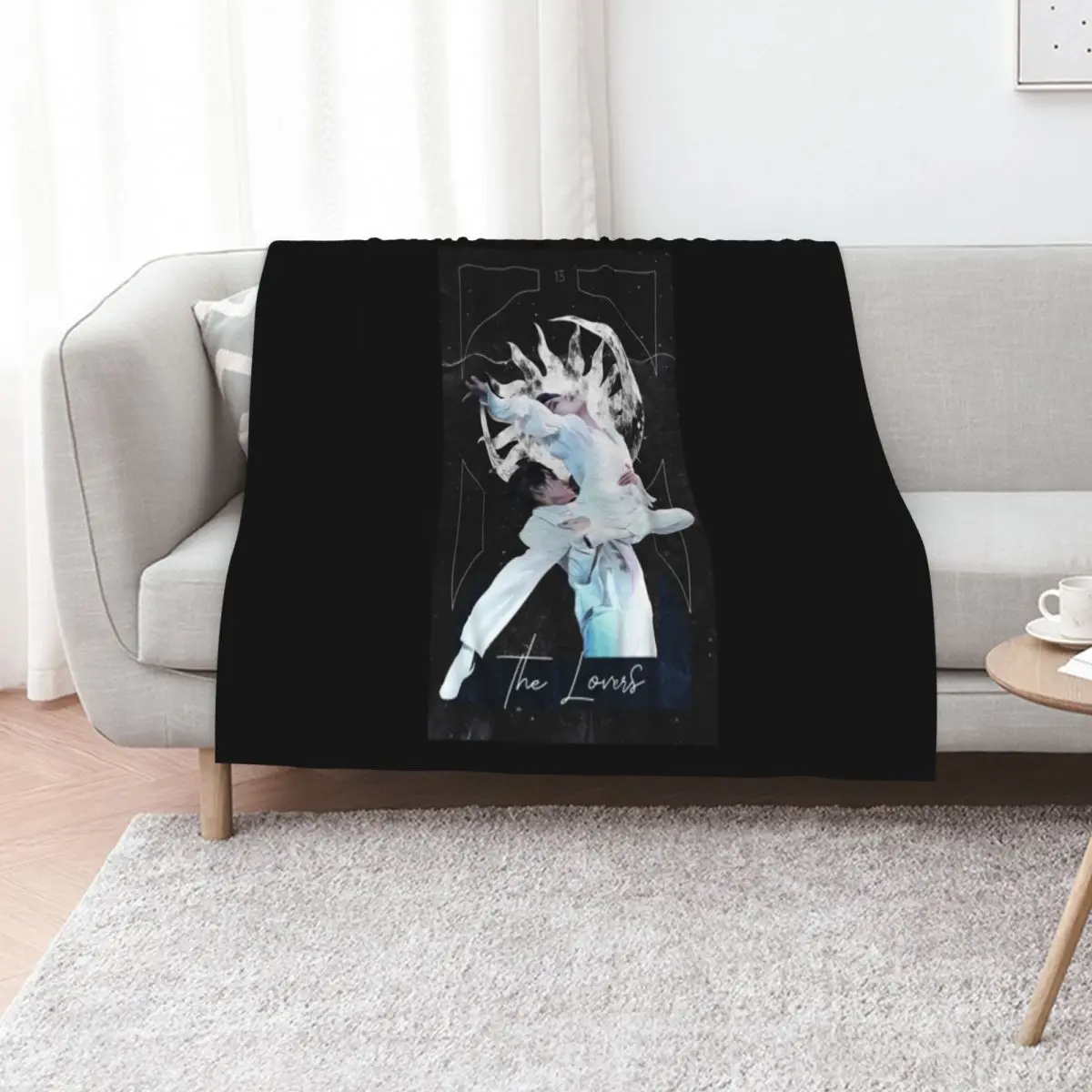 

Jikook , The Lovers Tarot Card Throw Blanket wednesday Vintage For Baby Plush Blankets