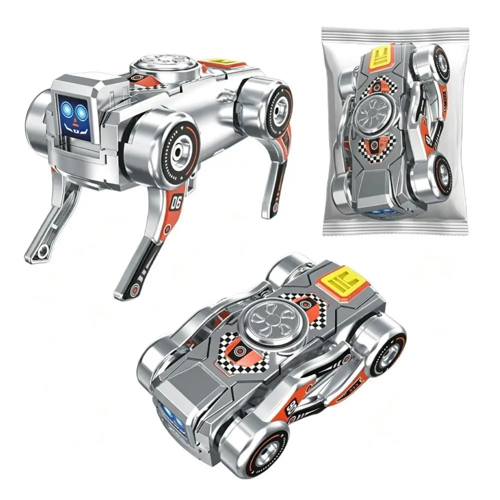 Manual Transformation Robot Dog Toy Rotating Spinner Mechanical Style Fidget Spinner Toy Two-Form Structure
