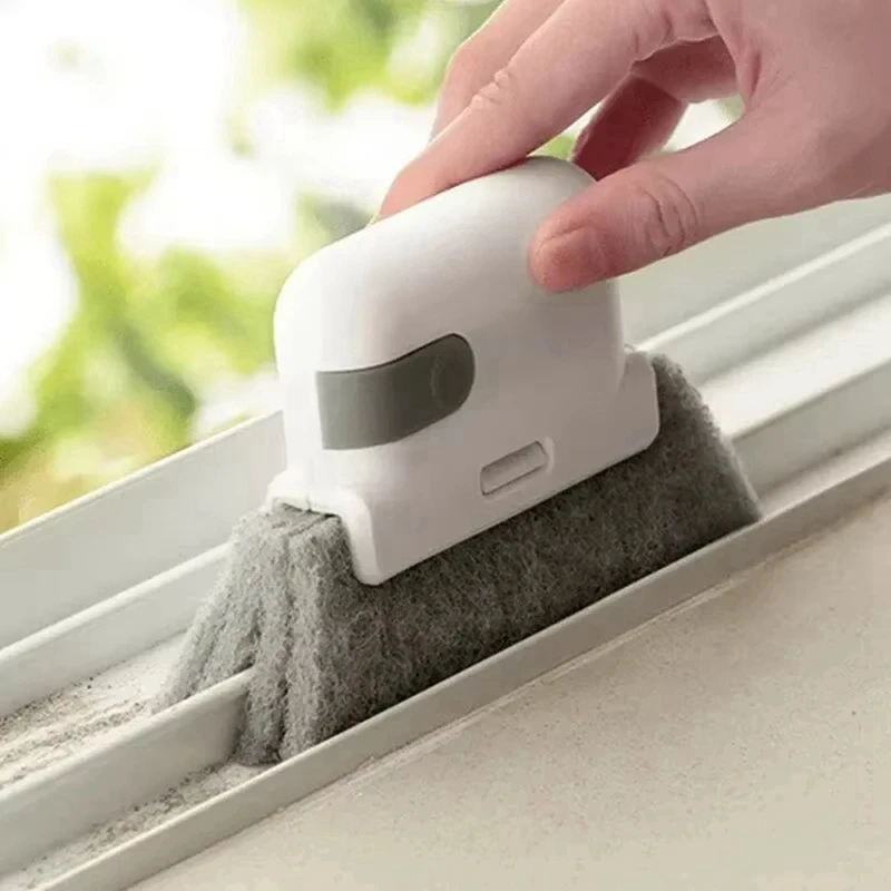 Hand-Held Crevice Cleaner For Window Frame,Door Groove,And Sliding Door Track -Efficient Groove Cleaning Tool With Brush