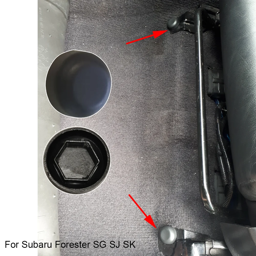 2X 10mm Car Seat Fixing Track Bolt Caps Rust-proof cover For Subaru Forester SG SJ SK 2002-2008 2012 2013 2014 2015 2016 - 2025