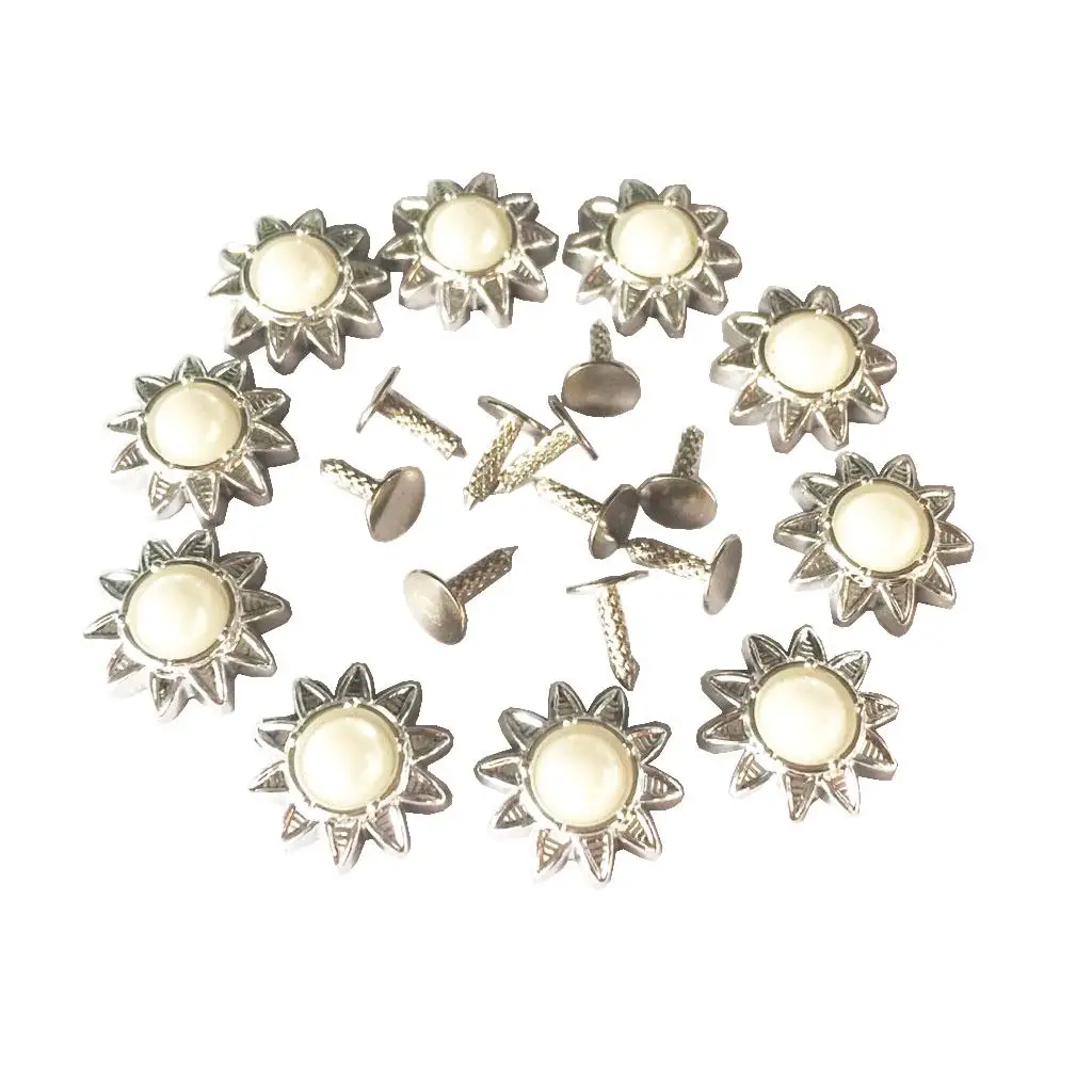 10 Set Parel Studs Klinknagels Spikes voor Leathercraft Tas Schoenen Decor 14 mm