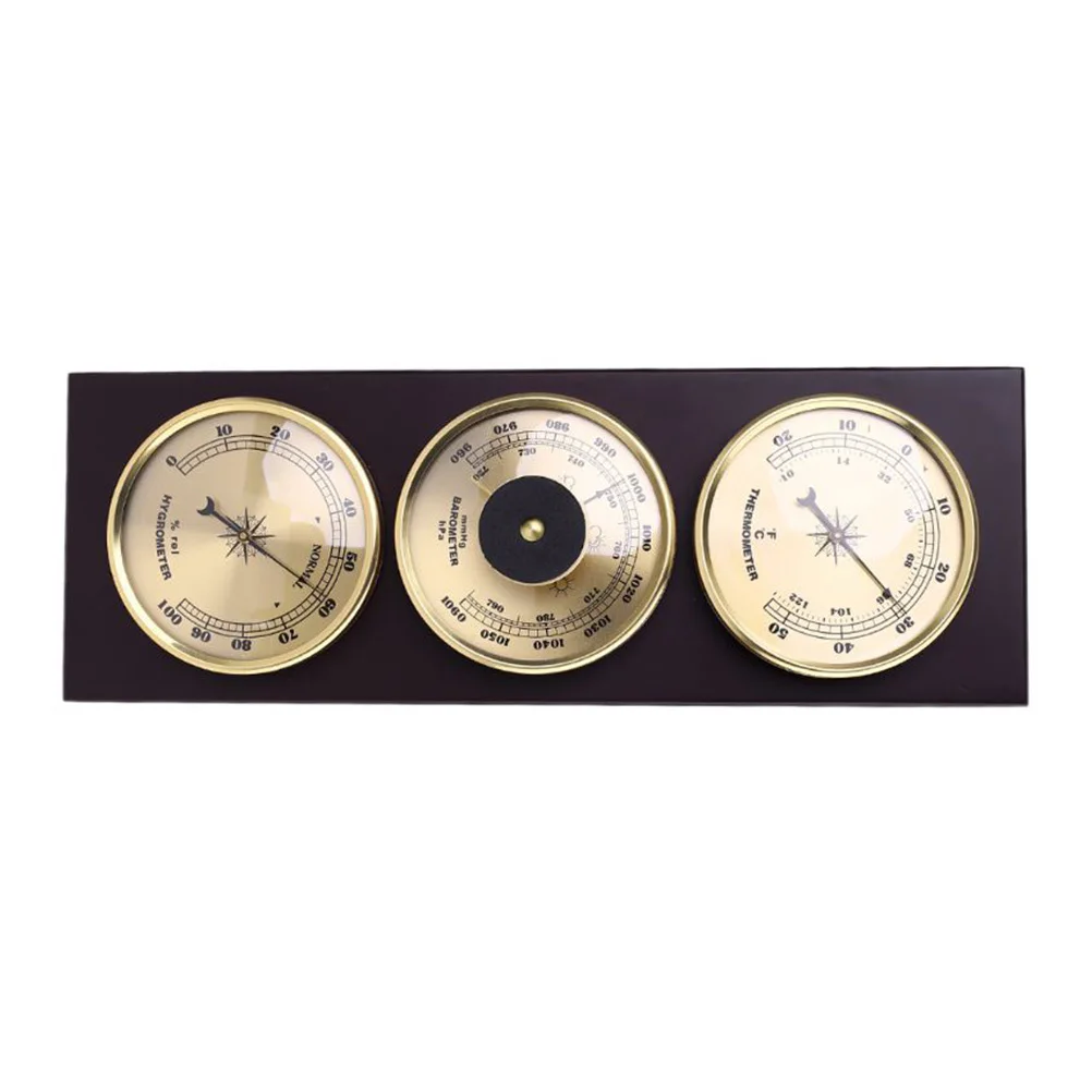 

Wall Barometer Thermometer Hygrometer Metal Home Office Weather Station Hanging High Precision Indoor Outdoor Temperature