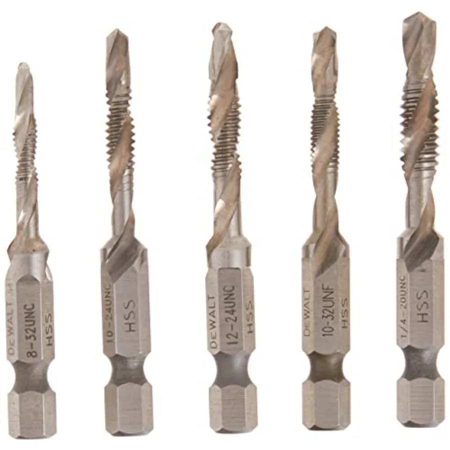 

Drill Tap Set Impact Ready 1/4-Inch 5-Piece DWADTQTR5SET