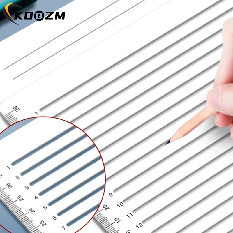Transparent Calligraphy Stencil And Ruler Template Writing Straight Line Clear Ruler Writing Tool Geometry Template Address Enve