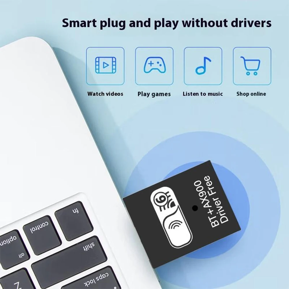 

USB-адаптер Wi-Fi BT5.4, двухдиапазонный (2.4G и 5G), Wi-Fi 6, сетевая карта LAN, внешний сетевой приемник-передатчик для ПК, настольных и портативных компьютеров