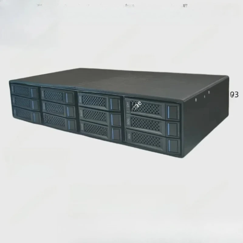12- Hard Disk Expansion Cabinet, External Storage Box Nas 12G Backplane, Can Be Connected In Series With Multiple Cages