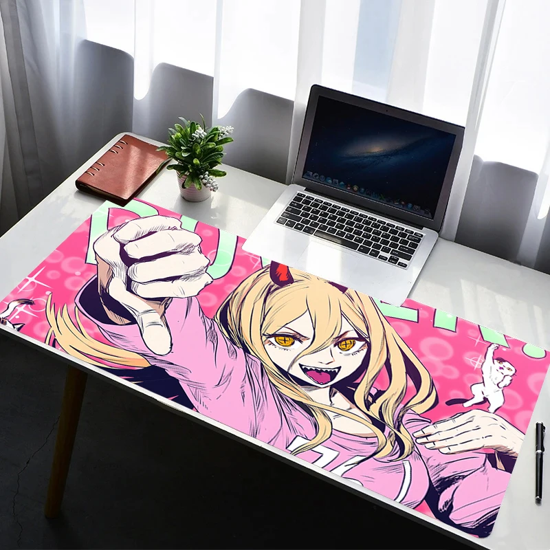 

Mouse Pad Laptop Rubber Extended Desktop Mat Computer Gamer Mousepad PC C-chainsaw Man Power Gaming Accessories HD Keyboard Pad