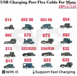 10Pcs For Motorola Moto E13 E22 E20 E32 G13 G22 G23 G32 G53 G82 G72 USB Charging Port Dock Charger Connector Board Flex Cable