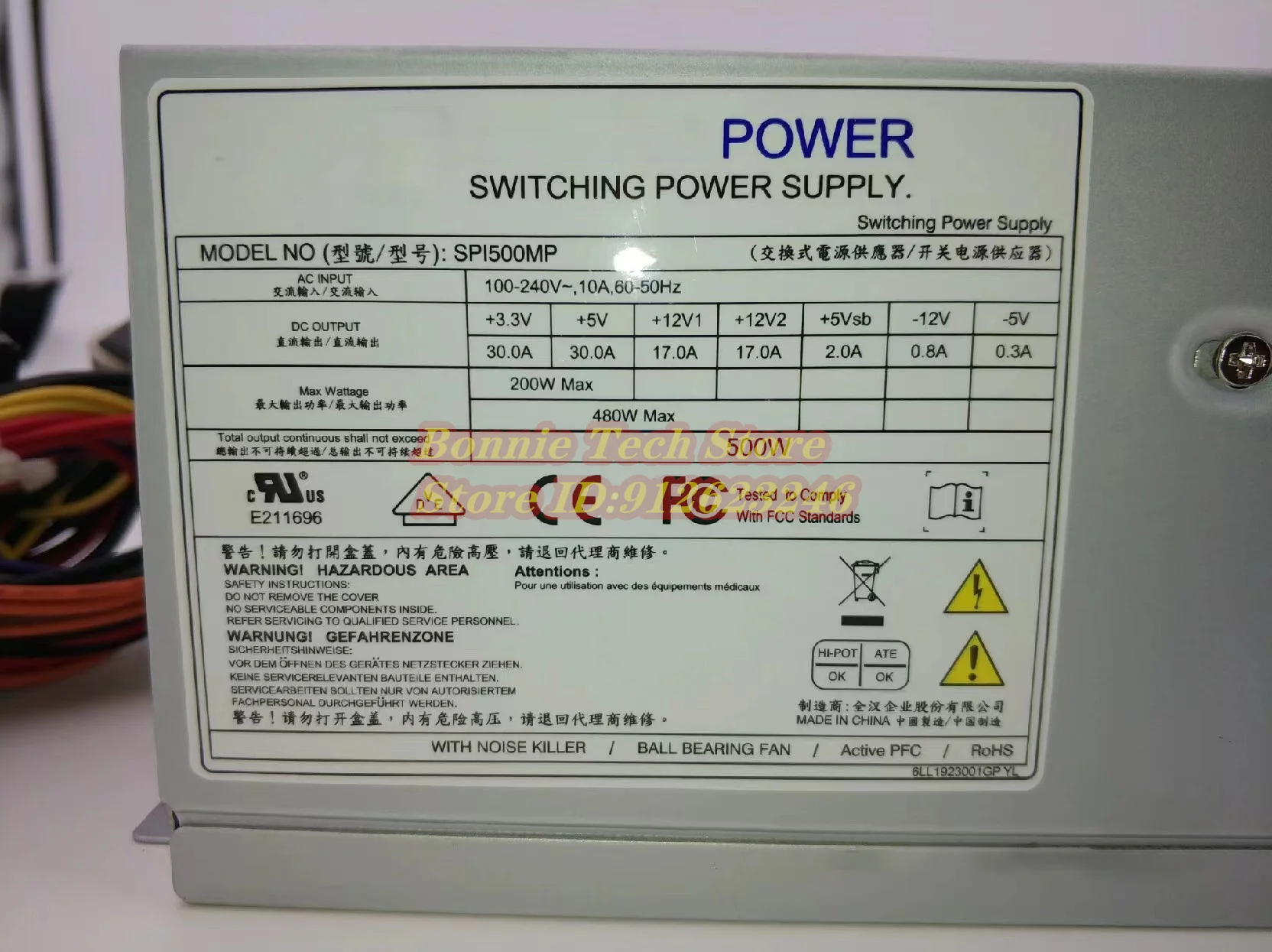 Fuente de alimentación de equipo Industrial, spi500 MP, 500W