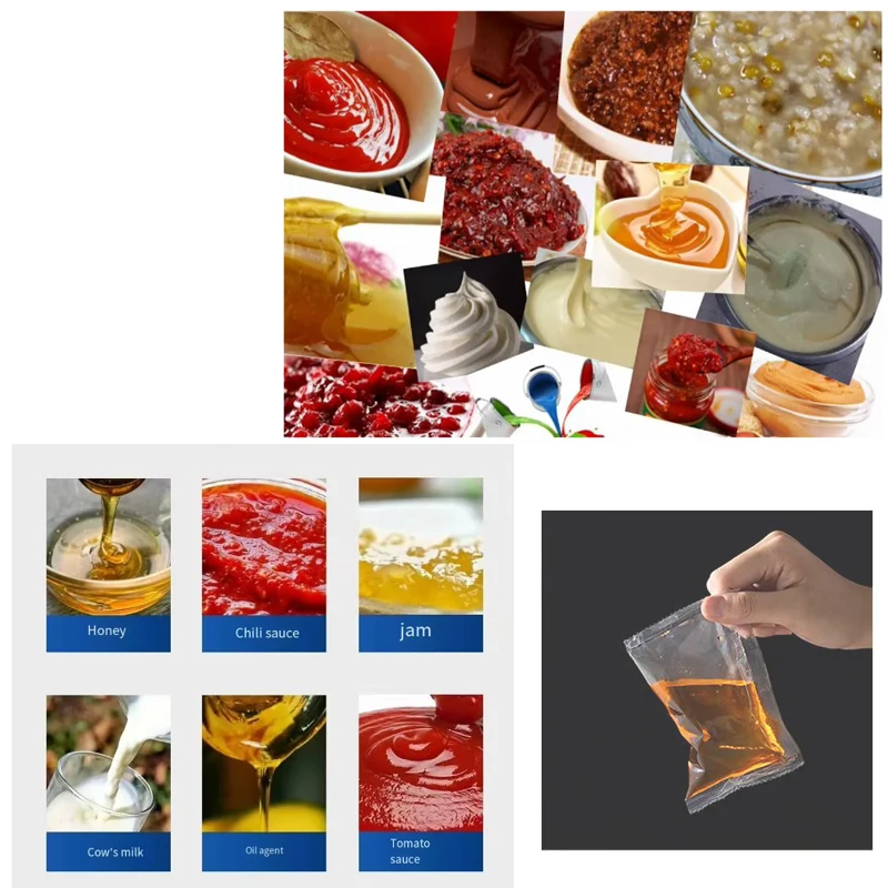 Chilli Sauce Sauce Honey Toothpaste Vertical Weighing Filling Sealing Packaging Machine Automatic Paste Pouch Packaging Machine