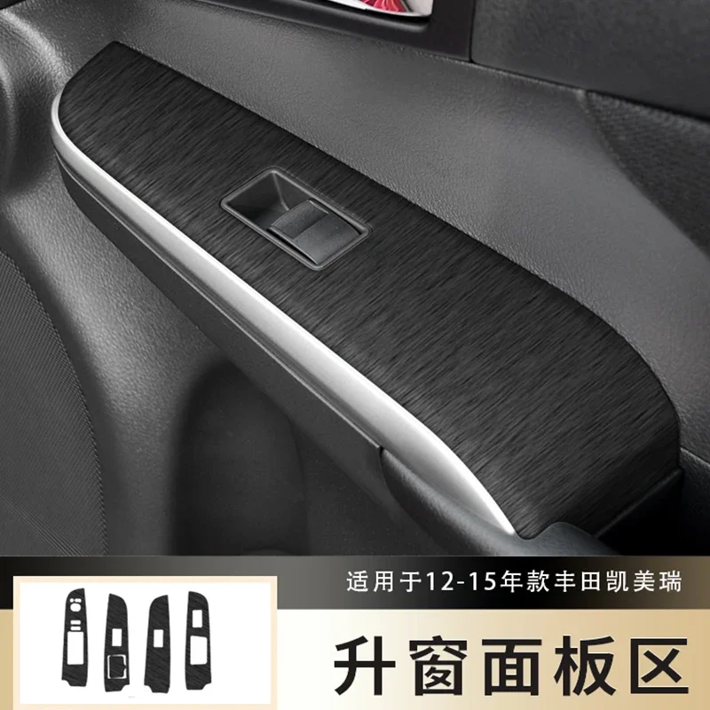 Carbon Fiber for Toyota Camry 2011-2017 Interior Sticker Mouldings Trim Strip Center Console Gear Door Windows Car Accessories