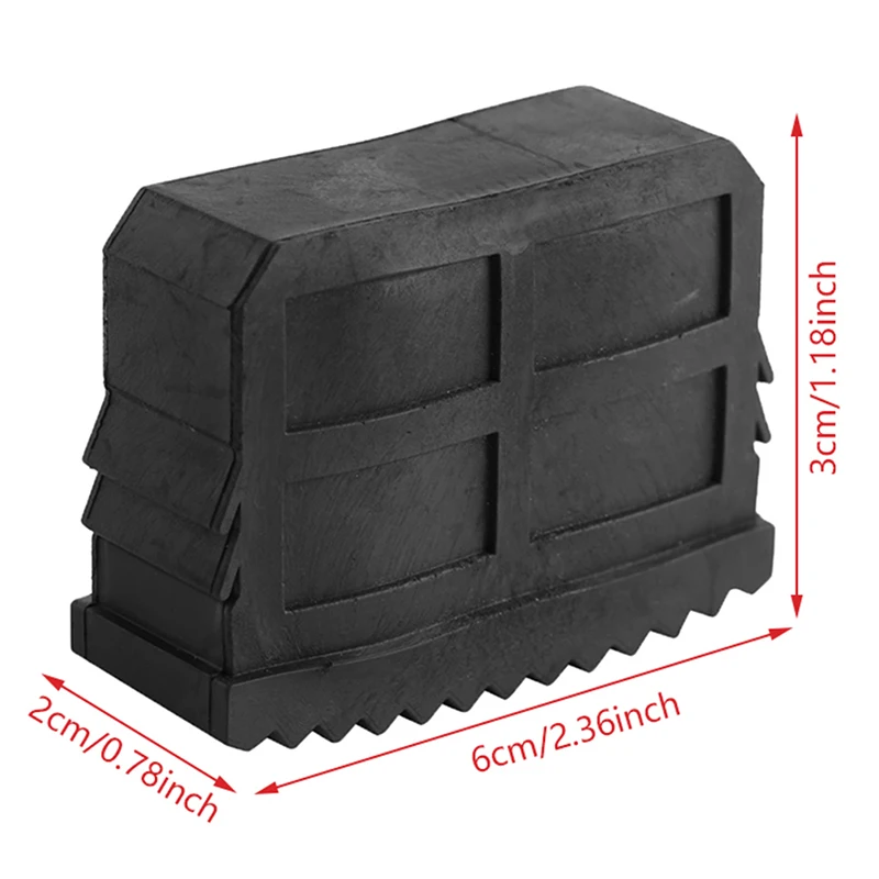 1 pz piedini per scaletta in gomma nera antiscivolo scaletta pieghevole piedini per scaletta scaletta per piedini protezione per impugnatura strumenti di ricambio