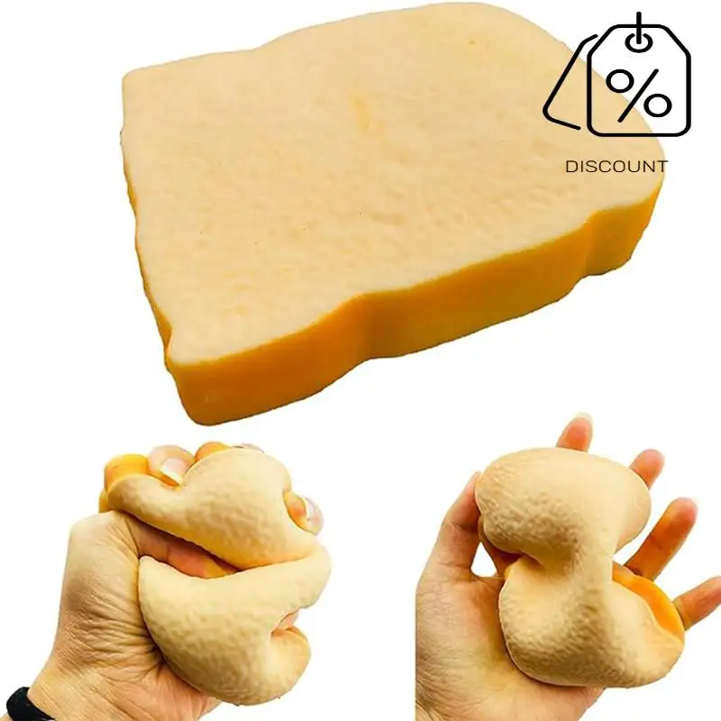AS96-тост, нарезанный хлеб, стресс, в форме хлеба, сенсорные игрушки-непоседы, снятие стресса для хитрых забавных сжимаемых Dura