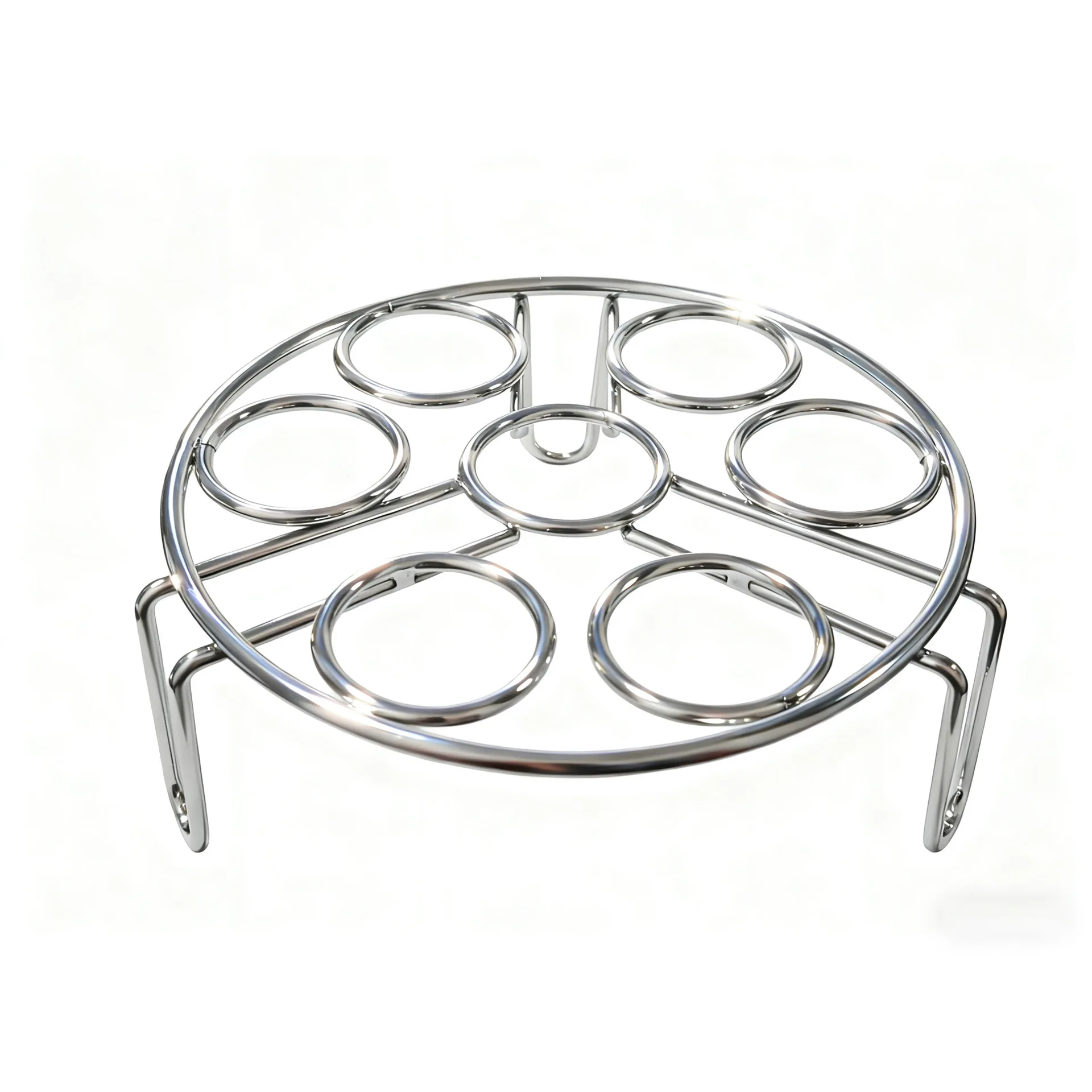 Stainless Steel Non-Rolling Steamed Egg Rack, Multifunctional Triangle Kitchen Steamer Rack, Thickened and Heat Insulated