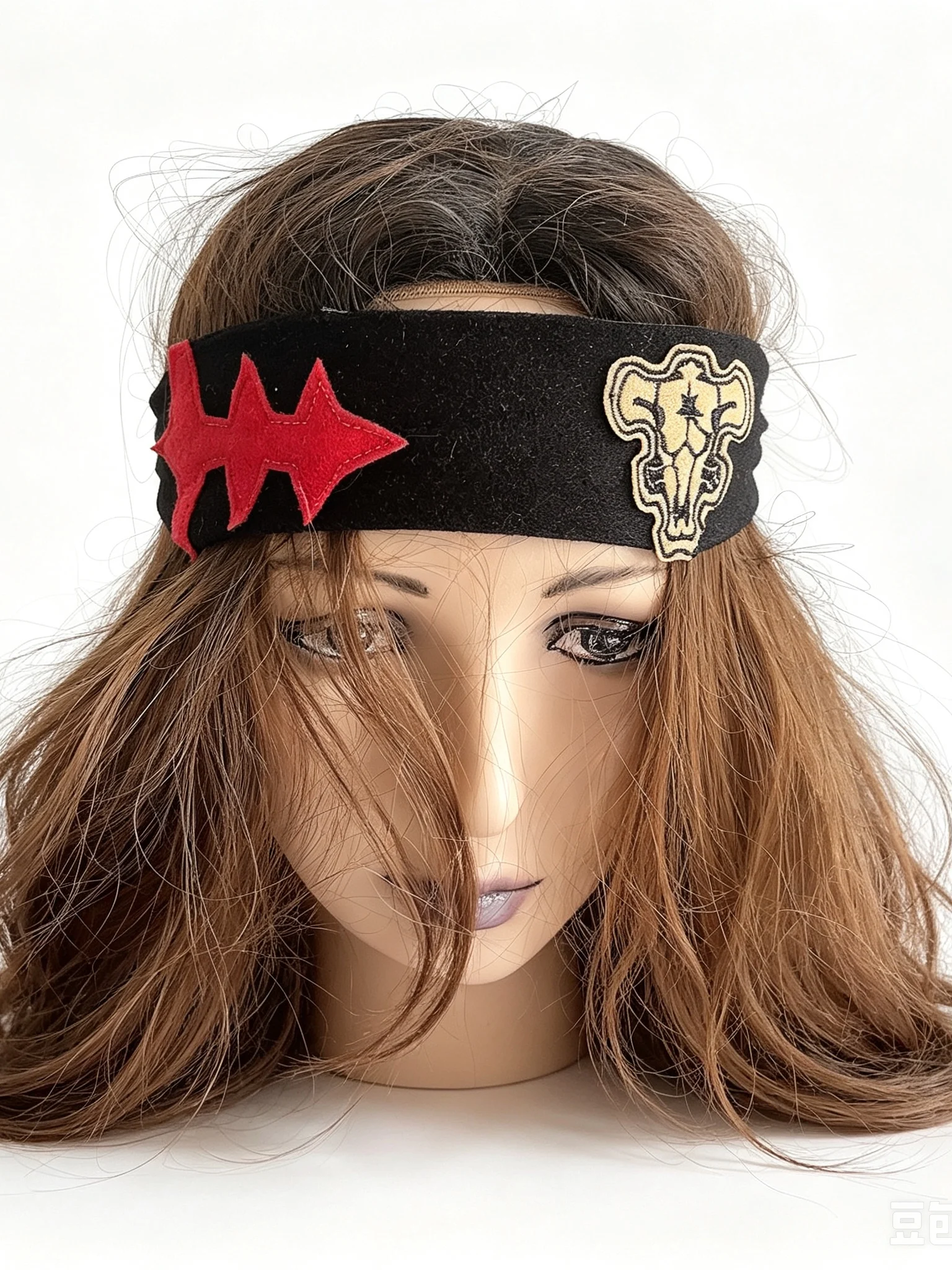 Black Five-Leaf Clover Asta Headband Sporty Black Bull Hairband Cosplay Prop Anime Entertainment Accessory Fish Run Brand