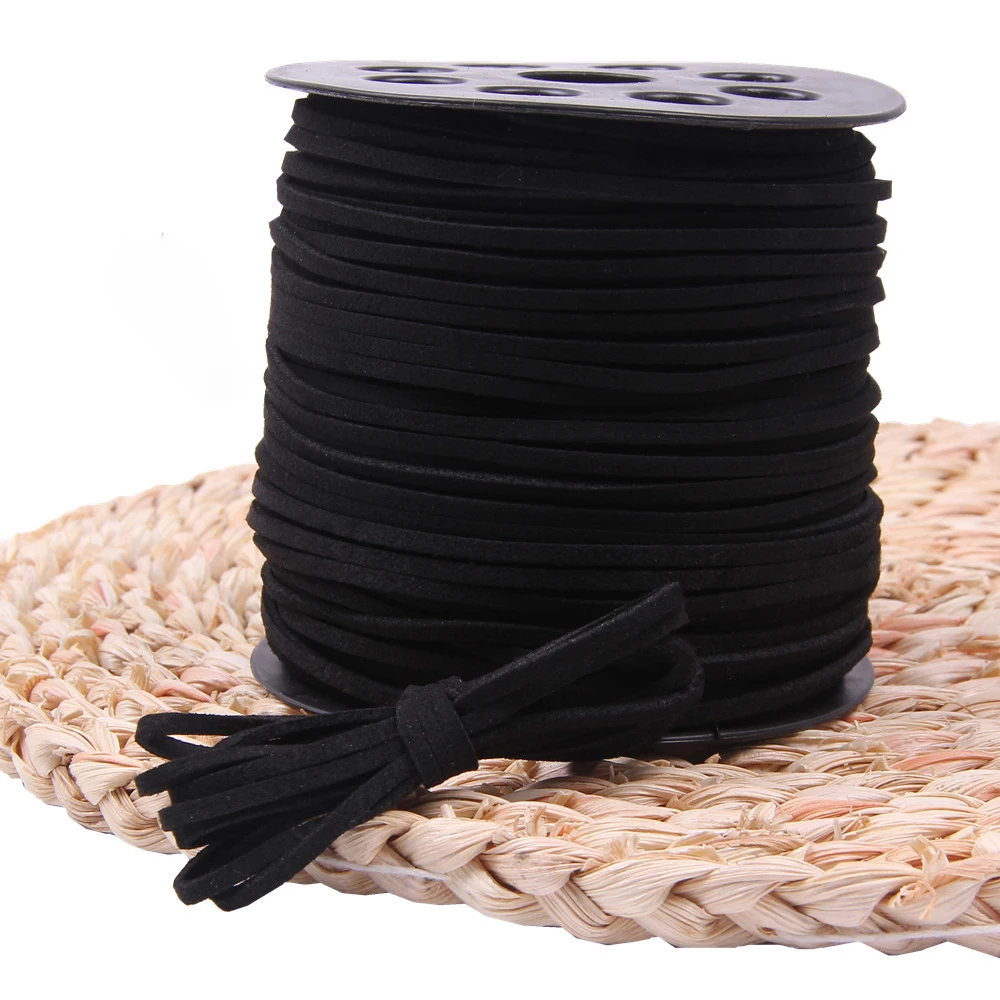 10M/Rolle 2,5mm Kunstwildleder-Schnur, Lederband, Handgefertigter Faden für Armbänder, DIY-Schmuckzubehör, Komponenten und Schnur-Accessoires – Detail 16