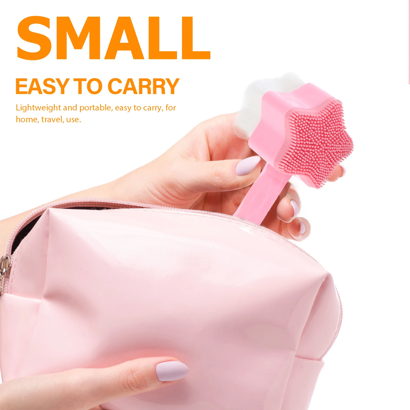 فرشاة تنظيف الوجه، بلاستيك ناعم ومتين، خفيف الوزن، محمول للعناية بالبشرة، أداة تدليك الوجه، مقشر يدوي