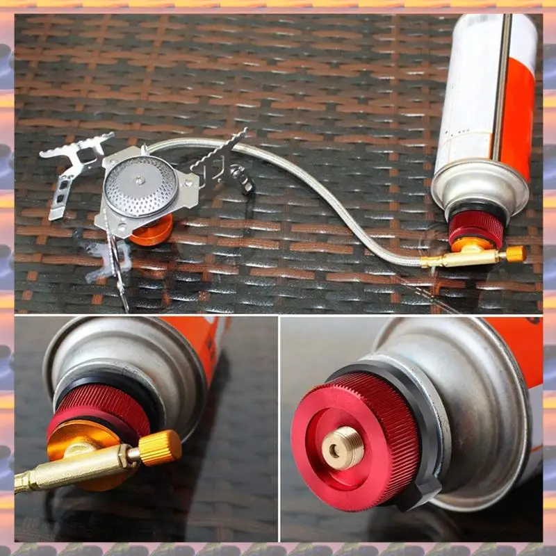 ABML 2 uds adaptador de Gas para Camping convertidor conexión de estufa para recipiente de butano a tornillo cartucho de Gas