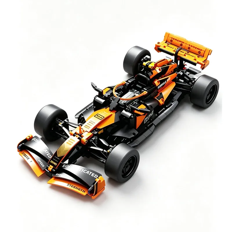 

2026 Hot-selling 1:10 Scale Orange Technical Supercar Building Blocks Set, Hand-assembled Toy, Birthday Gift for Boys