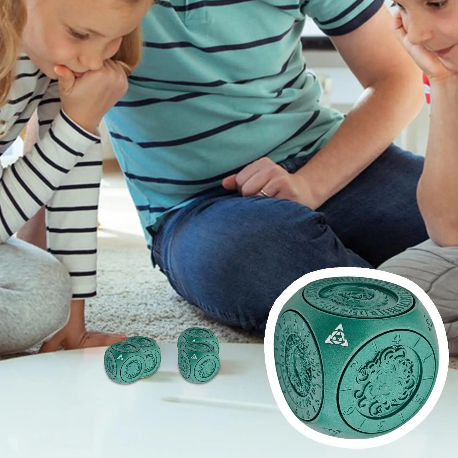 

Спиннерные кости 7-в-1 игральные кости для игр, вращающаяся игрушка с геометрическим рисунком для досок, путешествий, детей, семейных пар, классные сборки, подростки