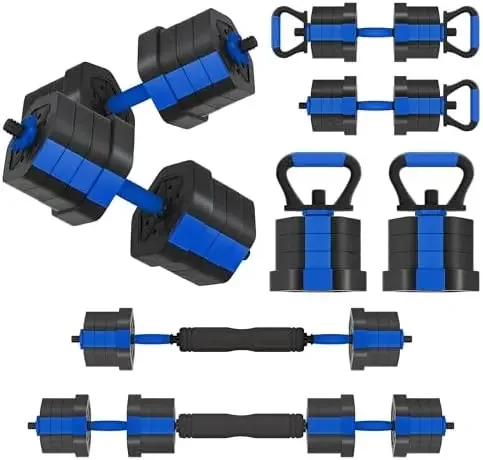 Dumbbell Sets Adjustable Weights, Free Weights Dumbbells Set with Connector, Non-Rolling Adjustable Dumbbell Set, Barbell Weight