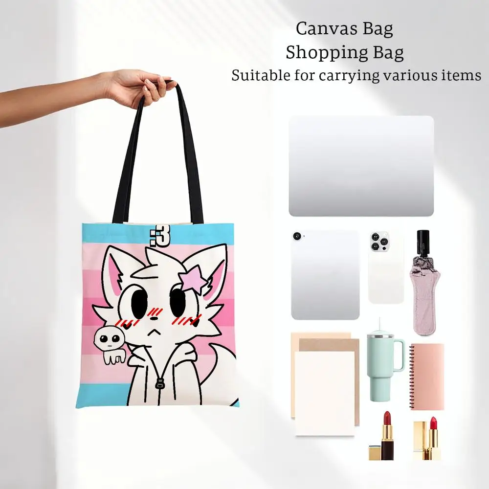 character art P-Playful Boykisser Storage Bags Printed Series Shoulder Bag Portable Daily Lightweight Tote Bag